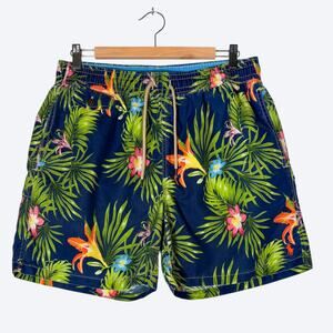 Polo Ralph Lauren Floral Print Traveler Swim Shorts Men's M Tropical Bright‎
